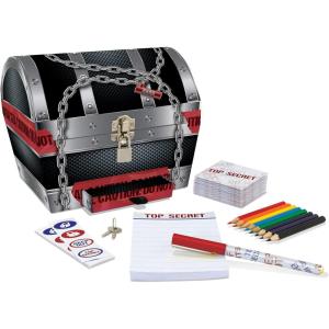 Peaceable Kingdom Kids Treasure Box Keep Out – Treasure Chest with Lock & Keys, Secret Box, Mini Jewelry Box, Storage Box, Boys & Girls
