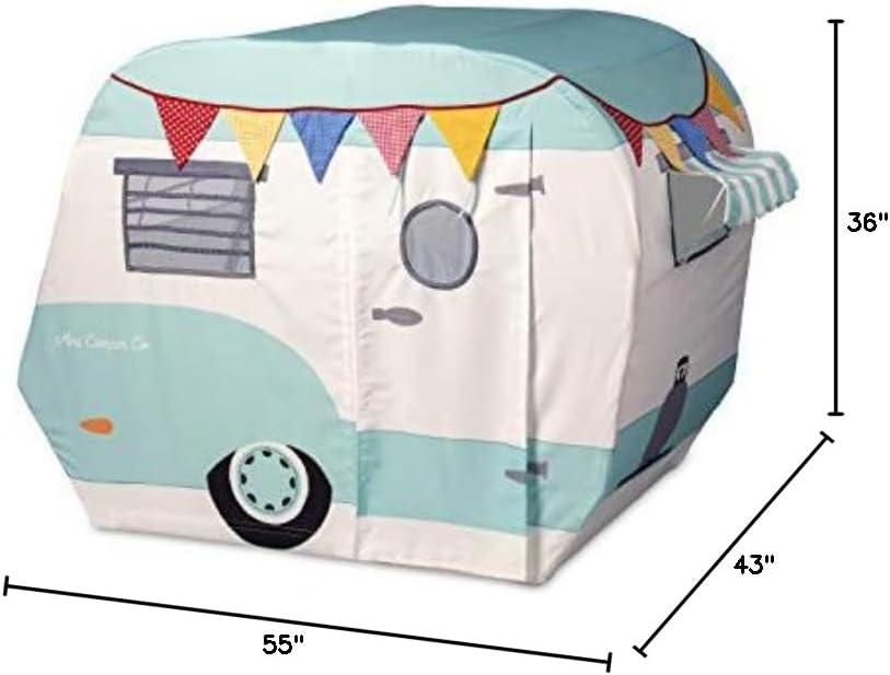 imageMindWare Camper Playhouse Pretend Indoor Fort for Kids 43 x 55 x 36 inch Play Set Made of Cotton Canvas Easy Assembly amp Simple to Clean