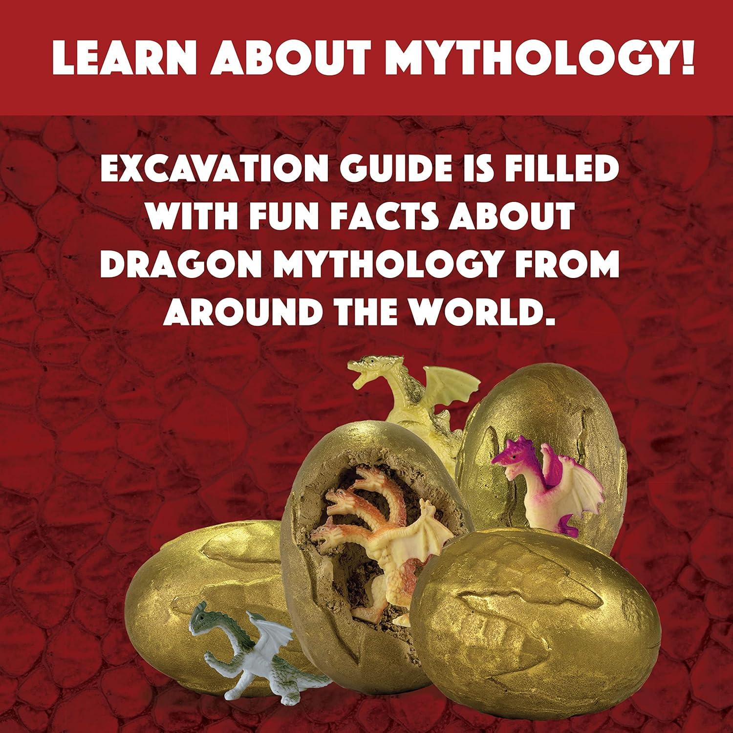imageMindWare Dig It Up Discoveries Dragon Eggs Dig Kit Includes 12 Dragon Eggs with Toys Inside Chisel Tools Instruction Sheets amp Excavation Guidebook