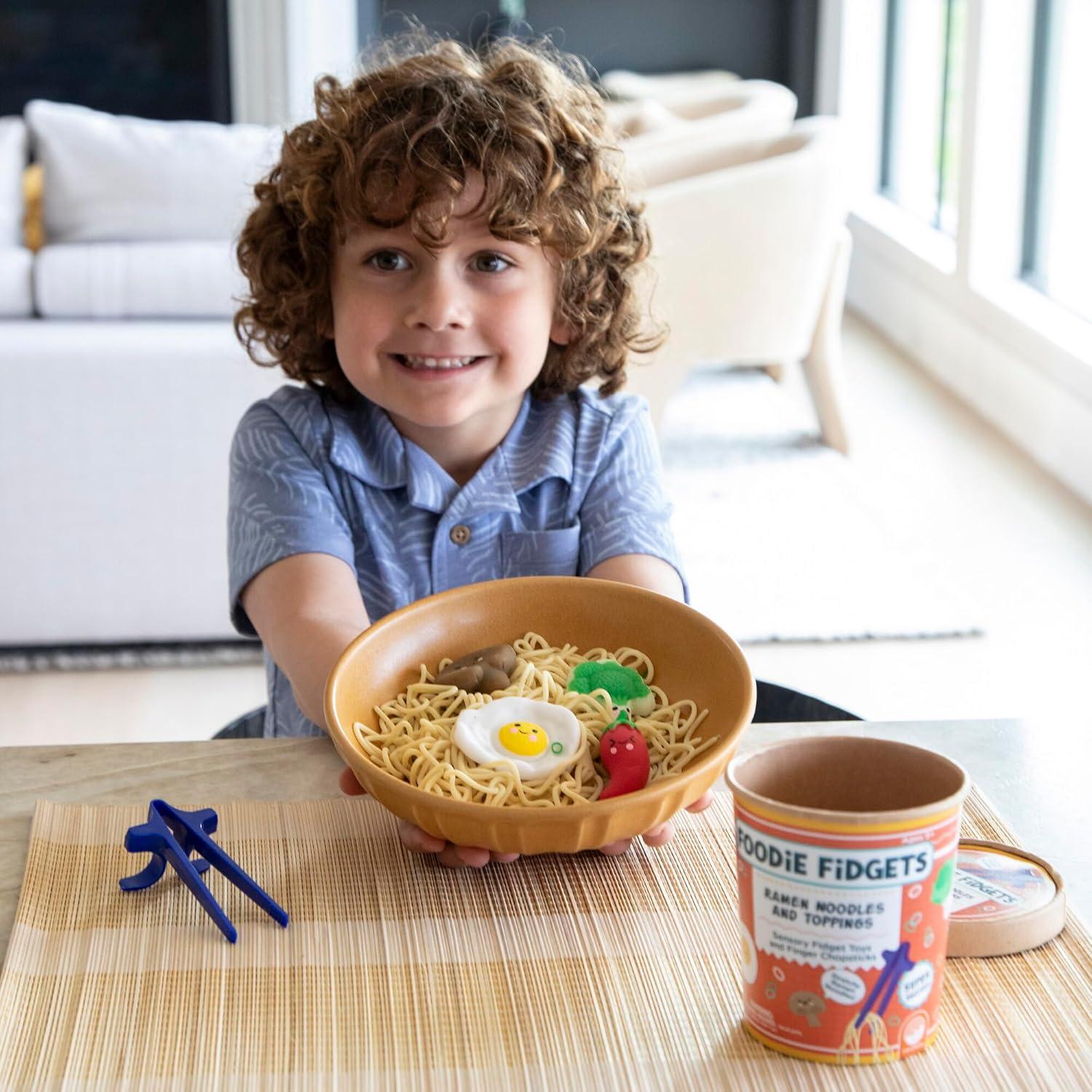 imageMindWare Foodie Fidgets Ramen Noodles and Toppings Set of Squishy Toys for Kids and Adults Ages 5 and Up
