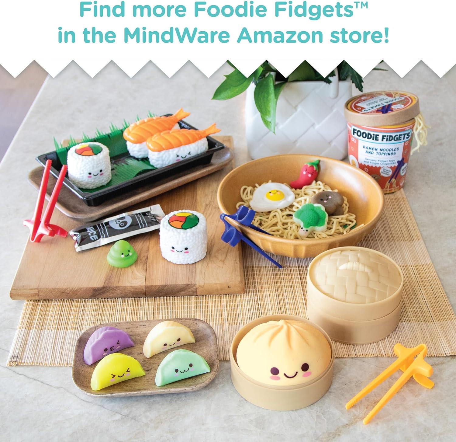 imageMindWare Foodie Fidgets Ramen Noodles and Toppings Set of Squishy Toys for Kids and Adults Ages 5 and Up
