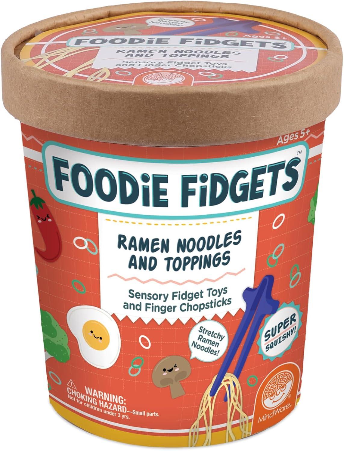 imageMindWare Foodie Fidgets Ramen Noodles and Toppings Set of Squishy Toys for Kids and Adults Ages 5 and Up