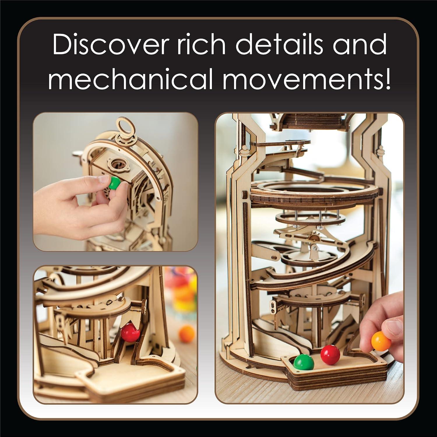 imageMindWare Gearjits Gumball Machine Marble Coaster Wooden 3D Building Puzzle for Teens amp Adults DIY STEM Building Toys for Kids Fun for Adults Too Ages 12 and Up