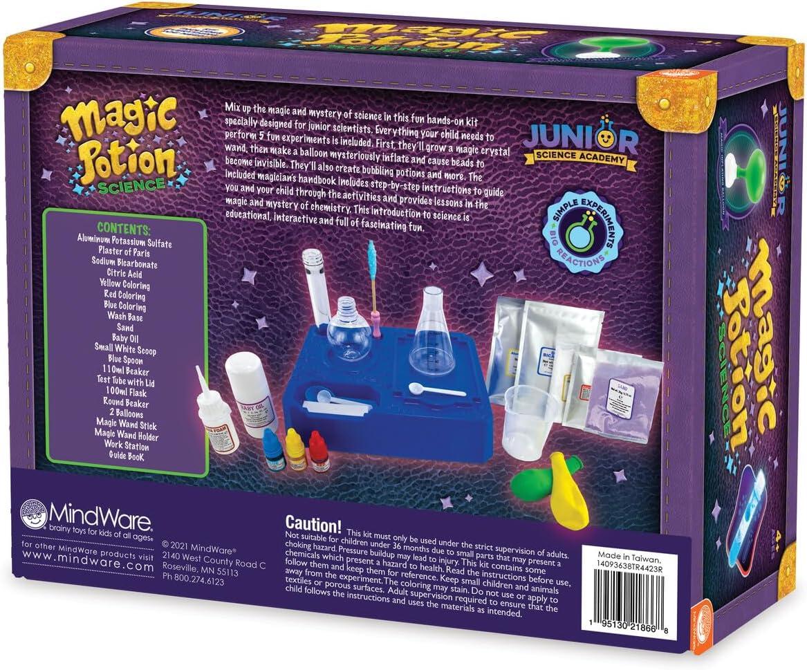 imageMindWare Junior Science Academy Magic Potion Science Chemistry Set 5 Amazing Beginning Kids Science Experiments for Kids Ages 4 amp Up Fun Science Lessons for Home or School