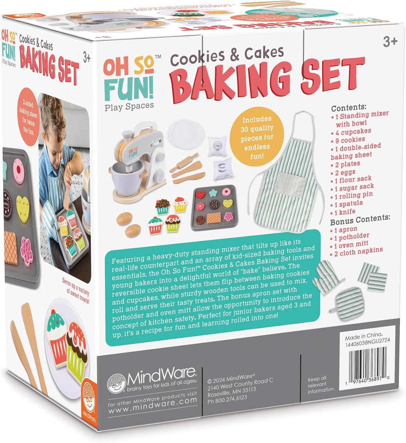 imageMindWare Oh So Fun Cookies amp Cakes Toy Baking Set for Kids Ages 3 and Up