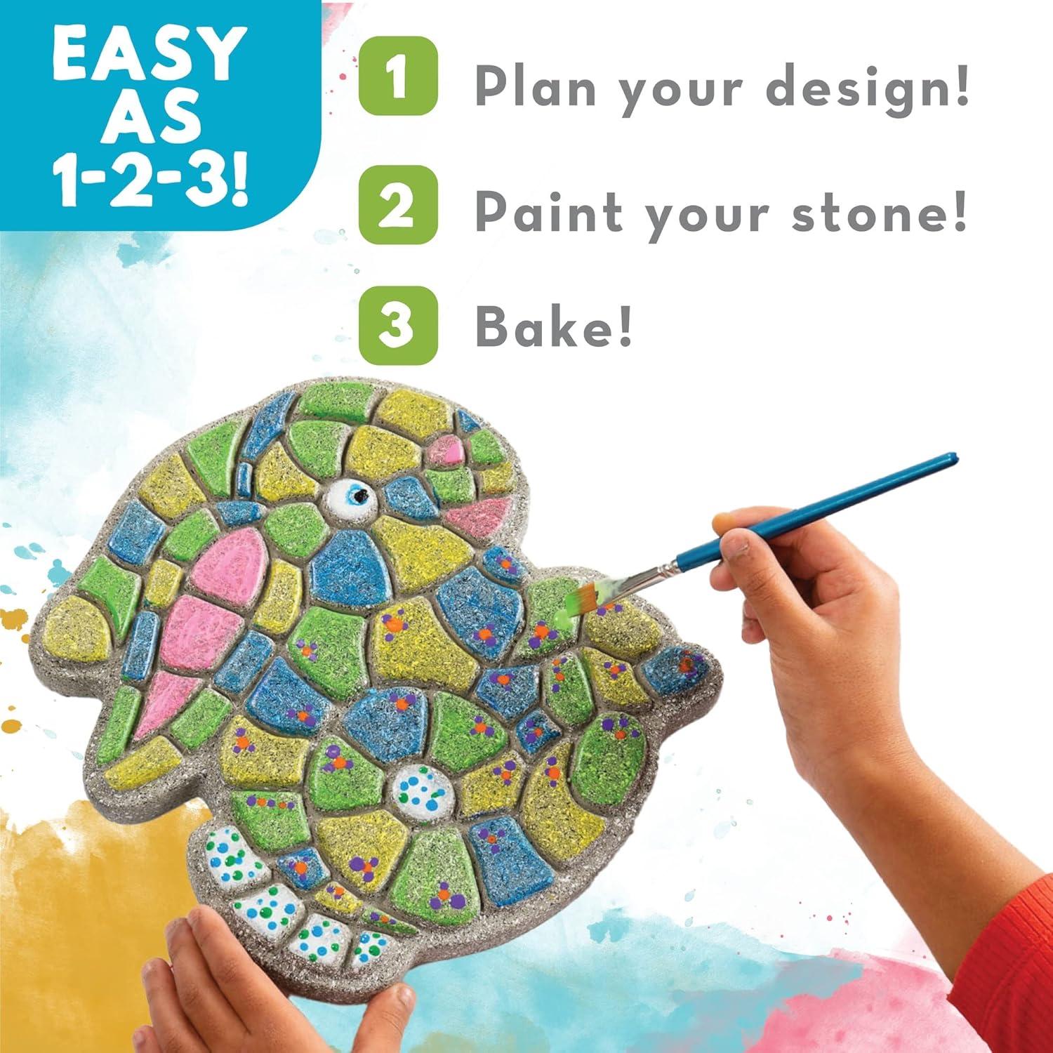 imageMindWare Paint Your Own Stepping Stone Bunny Easter Gift for 8 Year Olds amp Up
