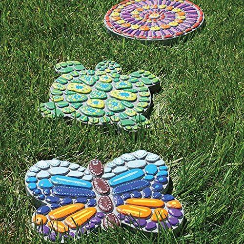 imageMindWare Paint Your Own Stepping Stone Butterfly Rock Painting Kit Stepping Stones Crafts for Kids Ages 8 amp up