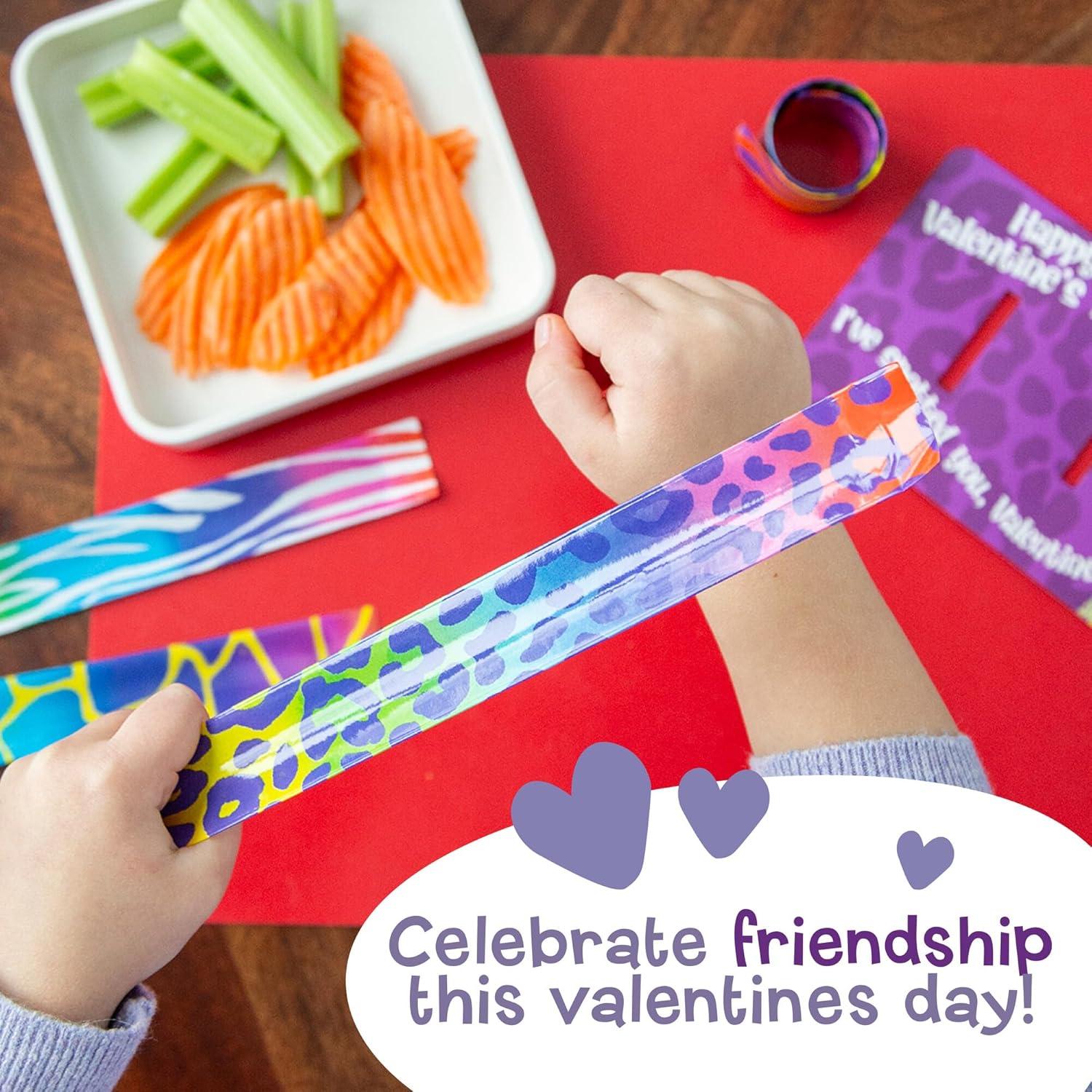 imagePeaceable Kingdom 28 Party Favors for Kids Fun Gift for Birthday Classroom Prizes Pinata and Goodie Bag Stuffers Galactic Slime BallsAnimal Print Slap Bracelets