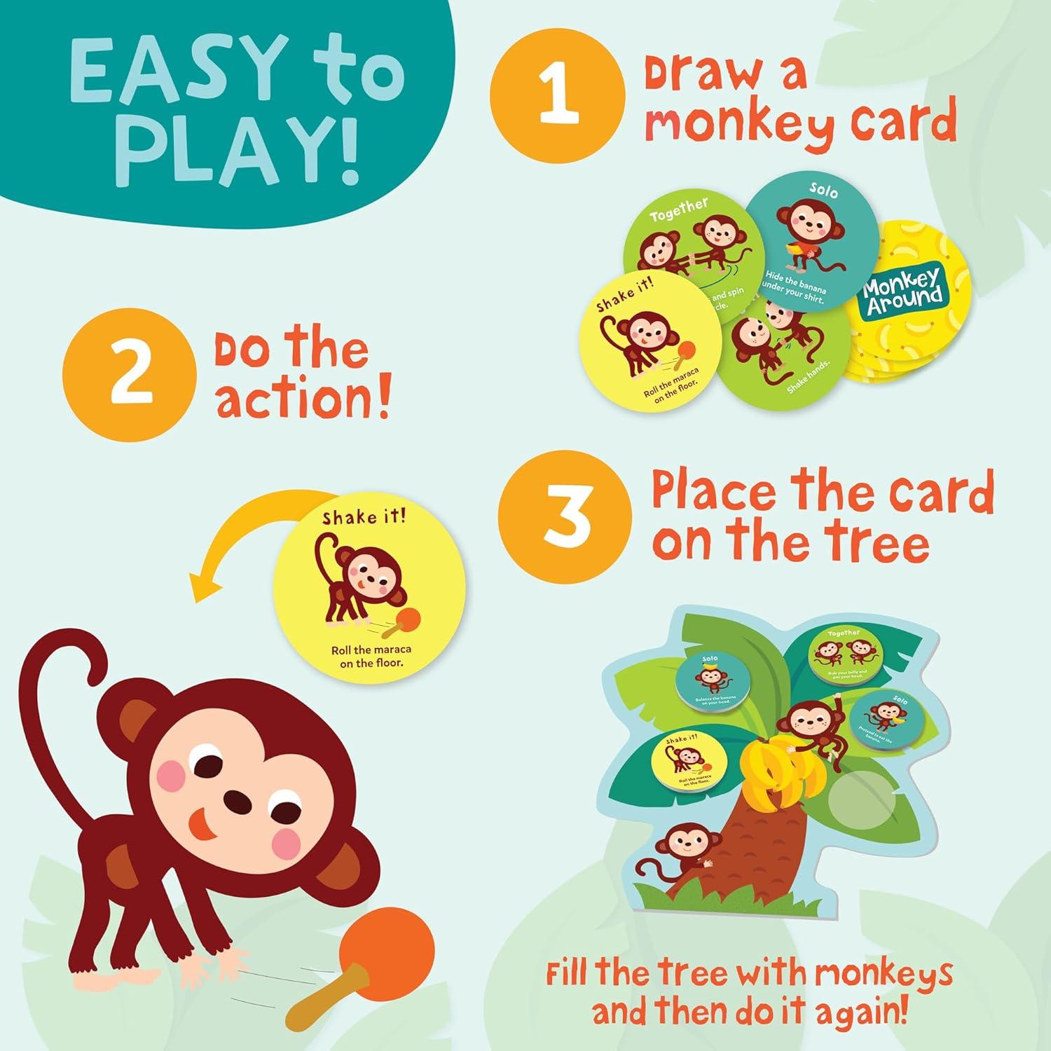 imagePeaceable Kingdom Deluxe Monkey Around First Game for Toddlers Interactive Play with Parent Ages 2Deluxe
