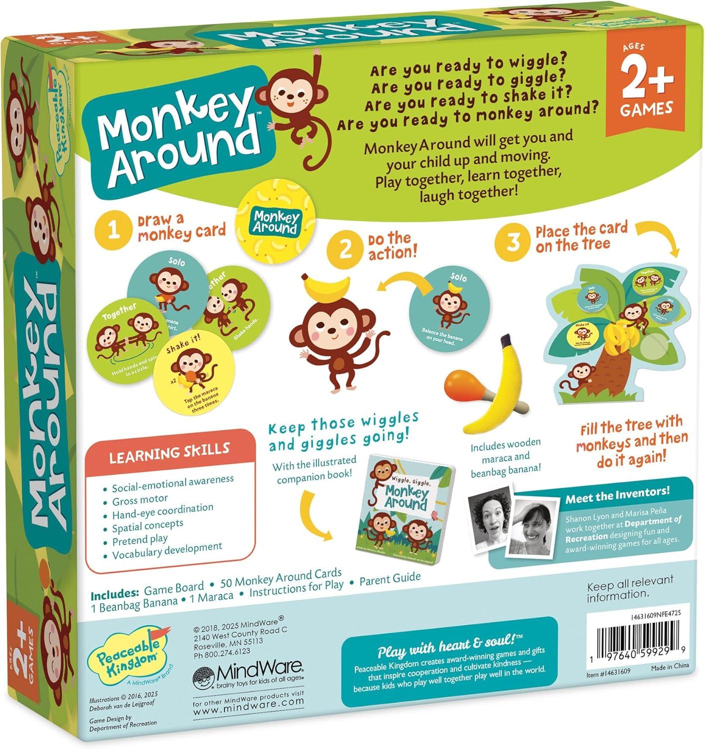 imagePeaceable Kingdom Deluxe Monkey Around First Game for Toddlers Interactive Play with Parent Ages 2Deluxe