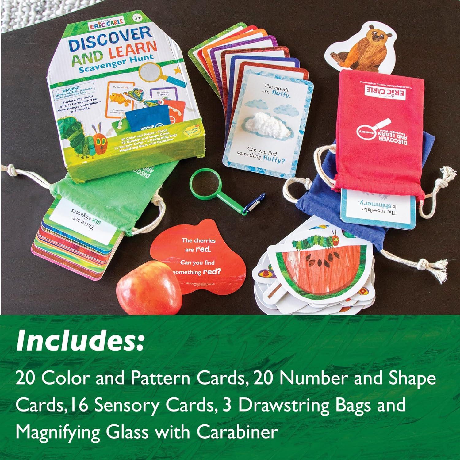 imagePeaceable Kingdom World of Eric Carle Discover and Learn Scavenger Hunt Game Interactive Toddler Learning Cards for Colors Shapes and Numbers Educational Activity Ages 3