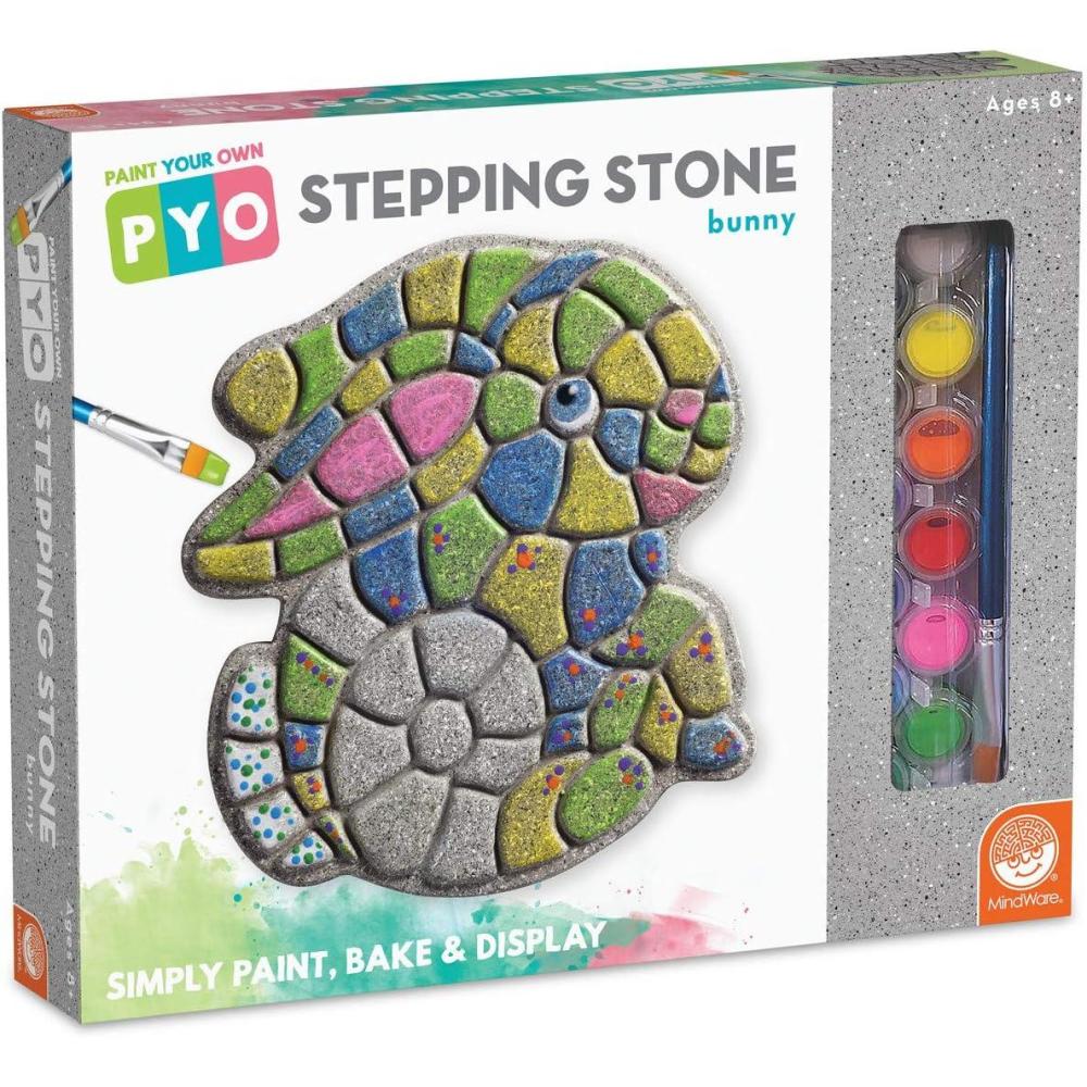 imageMindWare Paint Your Own Stepping Stone Bunny Easter Gift for 8 Year Olds amp Up