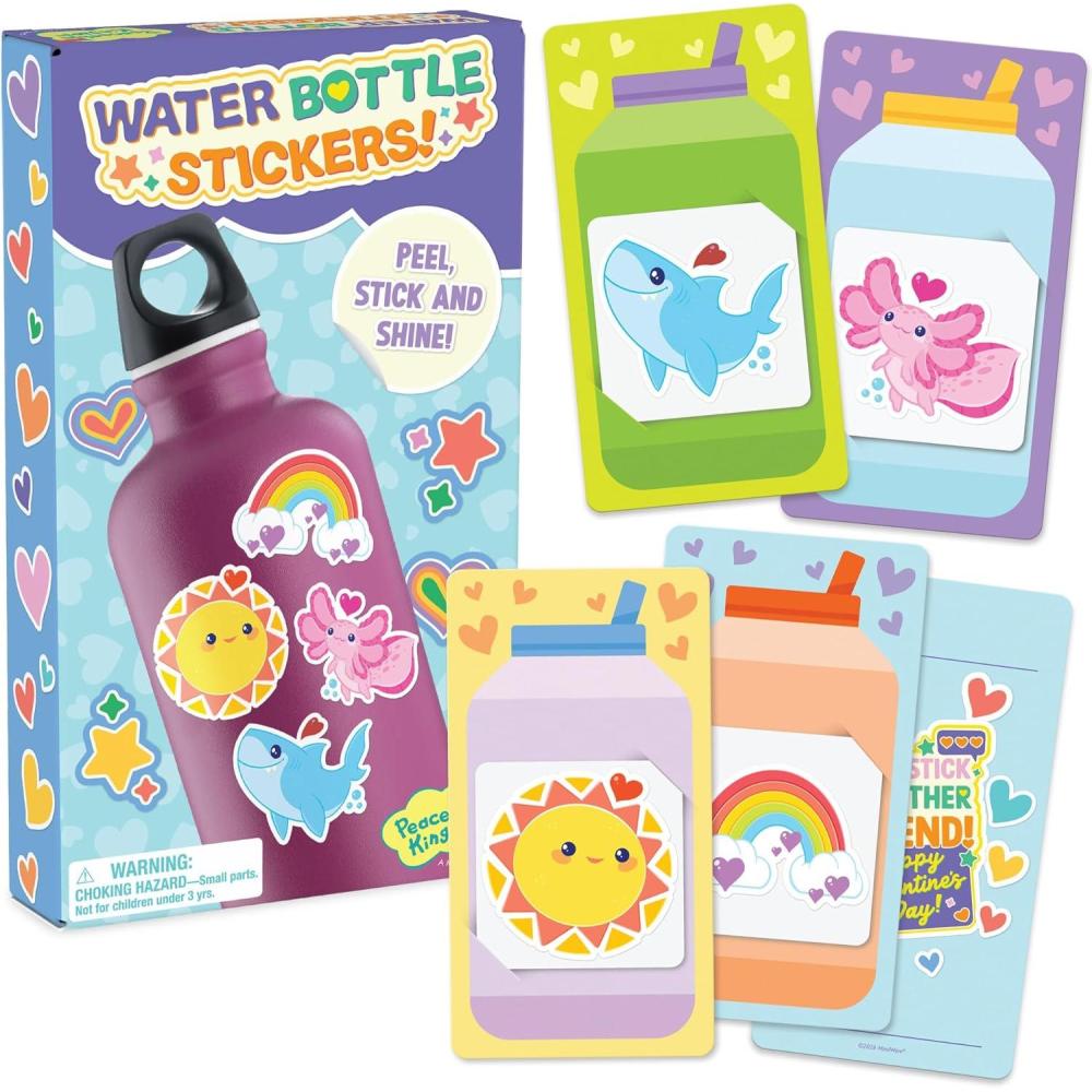 imagePeaceable Kingdom 28 Party Favors for Kids Fun Gift for Birthday Classroom Prizes Pinata and Goodie Bag Stuffers Galactic Slime Balls28 Water Bottle Sticker Valentines