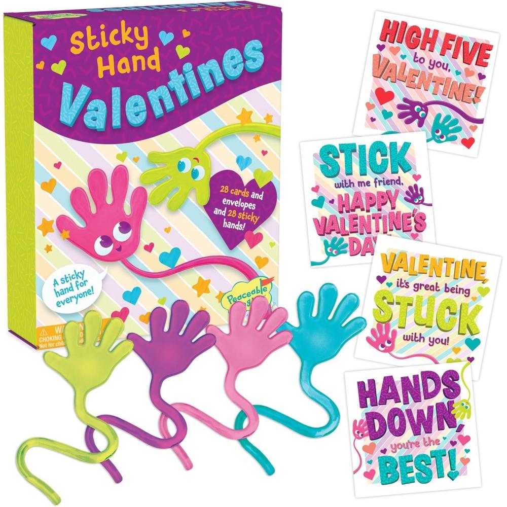 imagePeaceable Kingdom 28 Party Favors for Kids Fun Gift for Birthday Classroom Prizes Pinata and Goodie Bag Stuffers Galactic Slime BallsSticky Hands