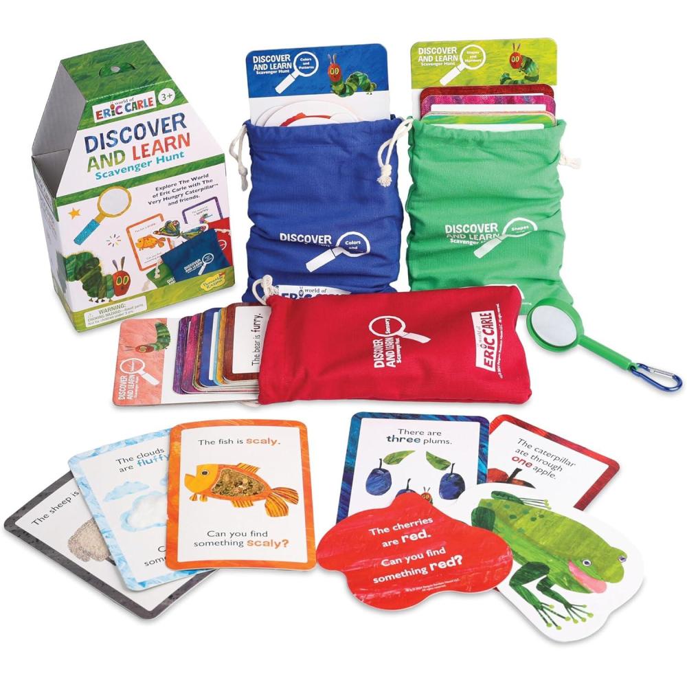imagePeaceable Kingdom World of Eric Carle Discover and Learn Scavenger Hunt Game Interactive Toddler Learning Cards for Colors Shapes and Numbers Educational Activity Ages 3