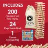 KEVA Structures 200 Wood Building Planks Set – Building Toy Includes 200 Wooden Blocks and Idea Book – Ages 5 and Up