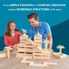 KEVA Structures 200 Wood Building Planks Set – Building Toy Includes 200 Wooden Blocks and Idea Book – Ages 5 and Up