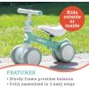 MindWare Balance Bike 1+ Year Old Baby First Bicycle for Toddlers 1-2 First Birthday Gift Ideas Interactive Montessori Ride On Toy – Oh So Fun Teal