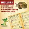 MindWare Dig It Up! Discoveries Dragon Eggs Dig Kit – Includes 12 Dragon Eggs with Toys Inside, Chisel Tools, Instruction Sheets & Excavation Guidebook