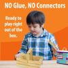 MindWare KEVA Junior Brain Builders Playset, 3D Puzzle Travel Game, 40 Wooden Building Block Challenges