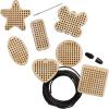 MindWare Make Your Own Cross Stitch – Cute & usable DIY Crafts for Girls & Teens – Make 12 Wooden Pendants – 29 pcs(Cross-Stitch Jewelry)