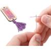 MindWare Make Your Own Cross Stitch – Cute & usable DIY Crafts for Girls & Teens – Make 12 Wooden Pendants – 29 pcs(Cross-Stitch Jewelry)