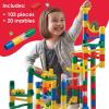 MindWare Marble Run: 123 Piece Set (103 Durable Pieces and 20 Marbles) STEM Building Set for Kids