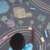 MindWare Oh So Fun Cars and Trucks Sidewalk Chalk Set, Vehicle Shaped Chalk with Road Signs and Holders for Outdoor Creative Play, 29 Piece Chalk Activity Set for Kids Ages 3+, Gift for Toddlers