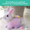 MindWare Paint Your Own Porcelain Bunny Dish Craft Kit, DIY Ceramic Painting Activity with 13 Paint Colors and Brushes, Creative Art Project for Kids Ages 8+, Easter Crafts for Kids