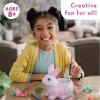 MindWare Paint Your Own Porcelain Bunny Dish Craft Kit, DIY Ceramic Painting Activity with 13 Paint Colors and Brushes, Creative Art Project for Kids Ages 8+, Easter Crafts for Kids