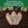 MindWare Paint Your Own Stepping Stone: Dinosaur Footprint – Weather-Resistant 8.5-inch x 10-inch Stepping Stones Kids Craft Kit – Includes Paint, Brushes and Instructions – Ages 8 and Up