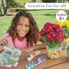 MindWare Paint Your Own Stone Bunny Rabbit – Mosaic Stepping Stone Craft Kit for Kids Includes Paint and Brush, Made of Weather Resistant Cement