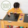 MindWare Sensory Sprouts Sensory Table, Sturdy Wooden Activity Table with 3 Sensory Bins, Cups and Hooks for Tactile Play, Indoor or Outdoor Use for Kids Ages 3+, Sensory Play Gift for Kids