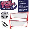 MindWare Super Striker Hover Soccer Ball Set – Indoor Soccer for Kids Ages 3 and Up – Flashing LED Lights – USB Charger – Includes 2 Sturdy Nets for 1 or 2-Player Indoor Games for Kids 8-12