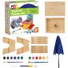 MindWare Make Your Own (MYO) Squirrel Feeder Craft Kit for Kids – Includes Wood Pieces, Paint, Brushes, Instructions and More