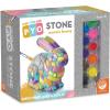 MindWare Paint Your Own Stone Bunny Rabbit – Mosaic Stepping Stone Craft Kit for Kids Includes Paint and Brush, Made of Weather Resistant Cement