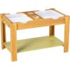 MindWare Sensory Sprouts Sensory Table, Sturdy Wooden Activity Table with 3 Sensory Bins, Cups and Hooks for Tactile Play, Indoor or Outdoor Use for Kids Ages 3+, Sensory Play Gift for Kids