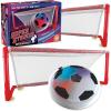 MindWare Super Striker Hover Soccer Ball Set – Indoor Soccer for Kids Ages 3 and Up – Flashing LED Lights – USB Charger – Includes 2 Sturdy Nets for 1 or 2-Player Indoor Games for Kids 8-12
