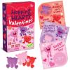 Peaceable Kingdom 28 Party Favors for Kids Fun Gift for Birthday, Classroom Prizes, Pinata and Goodie Bag Stuffers – Galactic Slime Balls(28 Hopping Hearts Valentines)