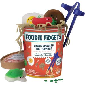 MindWare Foodie Fidgets Ramen Noodles and Toppings Set of Squishy Toys for Kids and Adults – Ages 5 and Up
