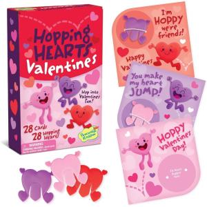 Peaceable Kingdom 28 Party Favors for Kids Fun Gift for Birthday, Classroom Prizes, Pinata and Goodie Bag Stuffers – Galactic Slime Balls(28 Hopping Hearts Valentines)