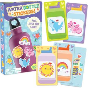 Peaceable Kingdom 28 Party Favors for Kids Fun Gift for Birthday, Classroom Prizes, Pinata and Goodie Bag Stuffers – Galactic Slime Balls(28 Water Bottle Sticker Valentines)