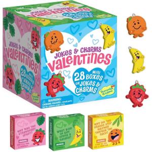 Peaceable Kingdom 28 Party Favors for Kids Fun Gift for Birthday, Classroom Prizes, Pinata and Goodie Bag Stuffers – Galactic Slime Balls(Jokes and Charms)