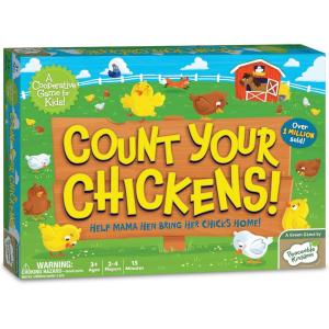 Peaceable Kingdom Count Your Chickens Award Winning Cooperative Counting Game for 2 to 4 Kids Ages 3+ – Premium Play Edition(Standard Edition)
