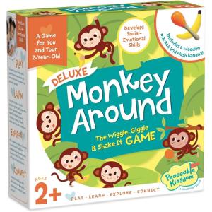 Peaceable Kingdom Deluxe Monkey Around First Game for Toddlers Interactive Play with Parent Ages 2+(Deluxe)
