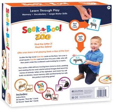imageMindWare SeekaBoo at The Zoo The SeekandFind Alphabet Matching Game Fun Toddler Games Ages 24 Improves Memory Vocabulary and Letter Recognition