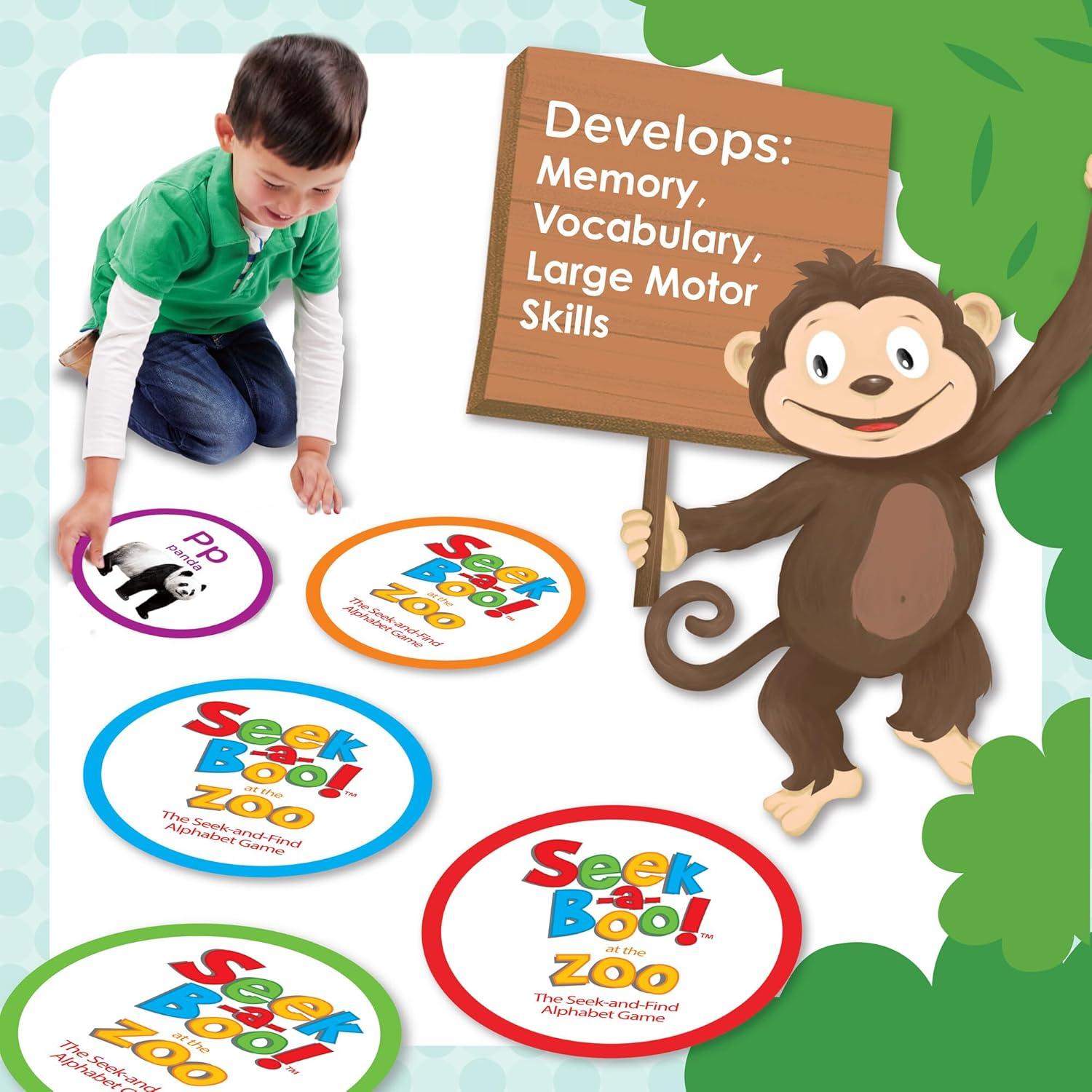imageMindWare SeekaBoo at The Zoo The SeekandFind Alphabet Matching Game Fun Toddler Games Ages 24 Improves Memory Vocabulary and Letter Recognition