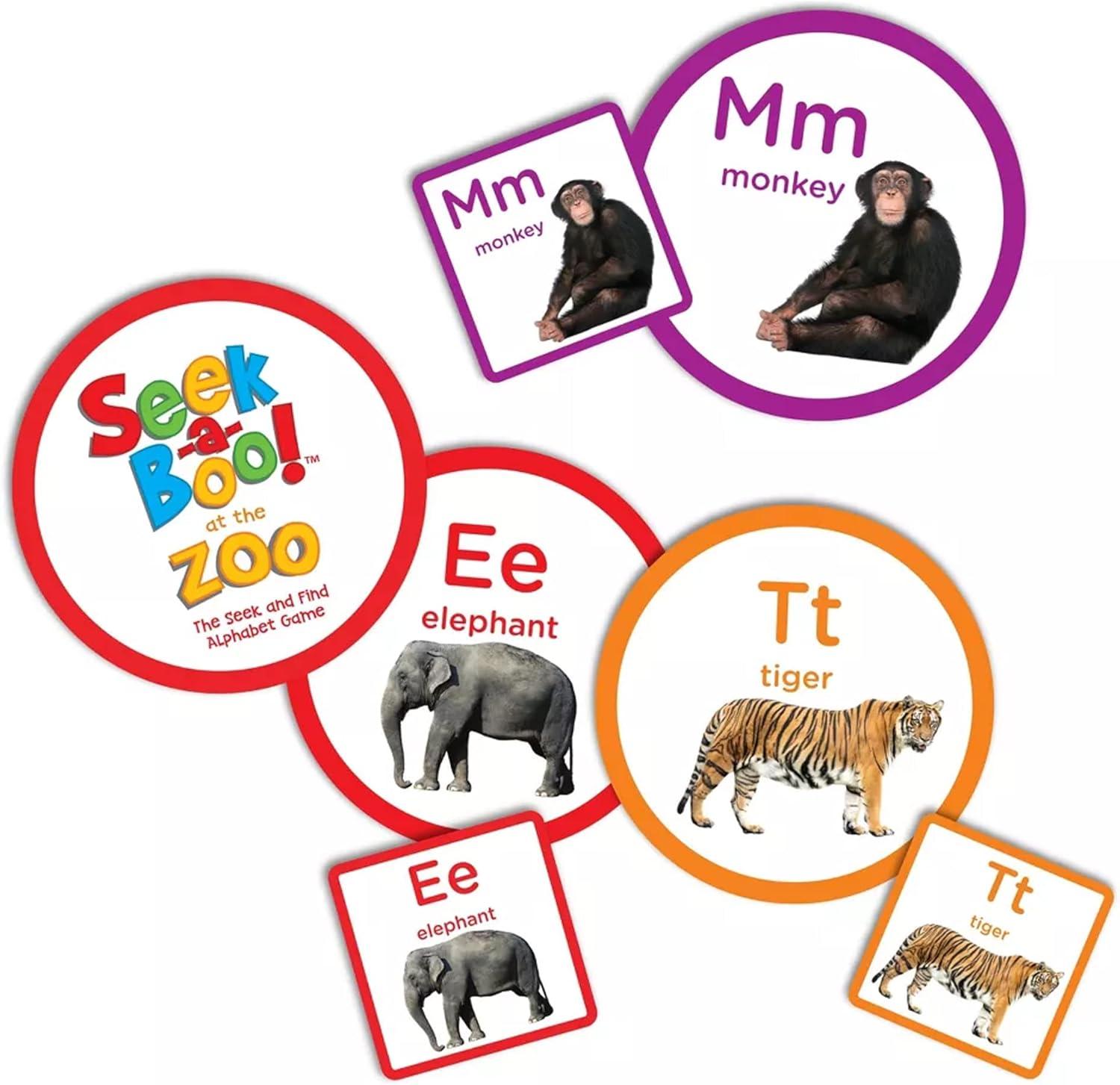 imageMindWare SeekaBoo at The Zoo The SeekandFind Alphabet Matching Game Fun Toddler Games Ages 24 Improves Memory Vocabulary and Letter Recognition