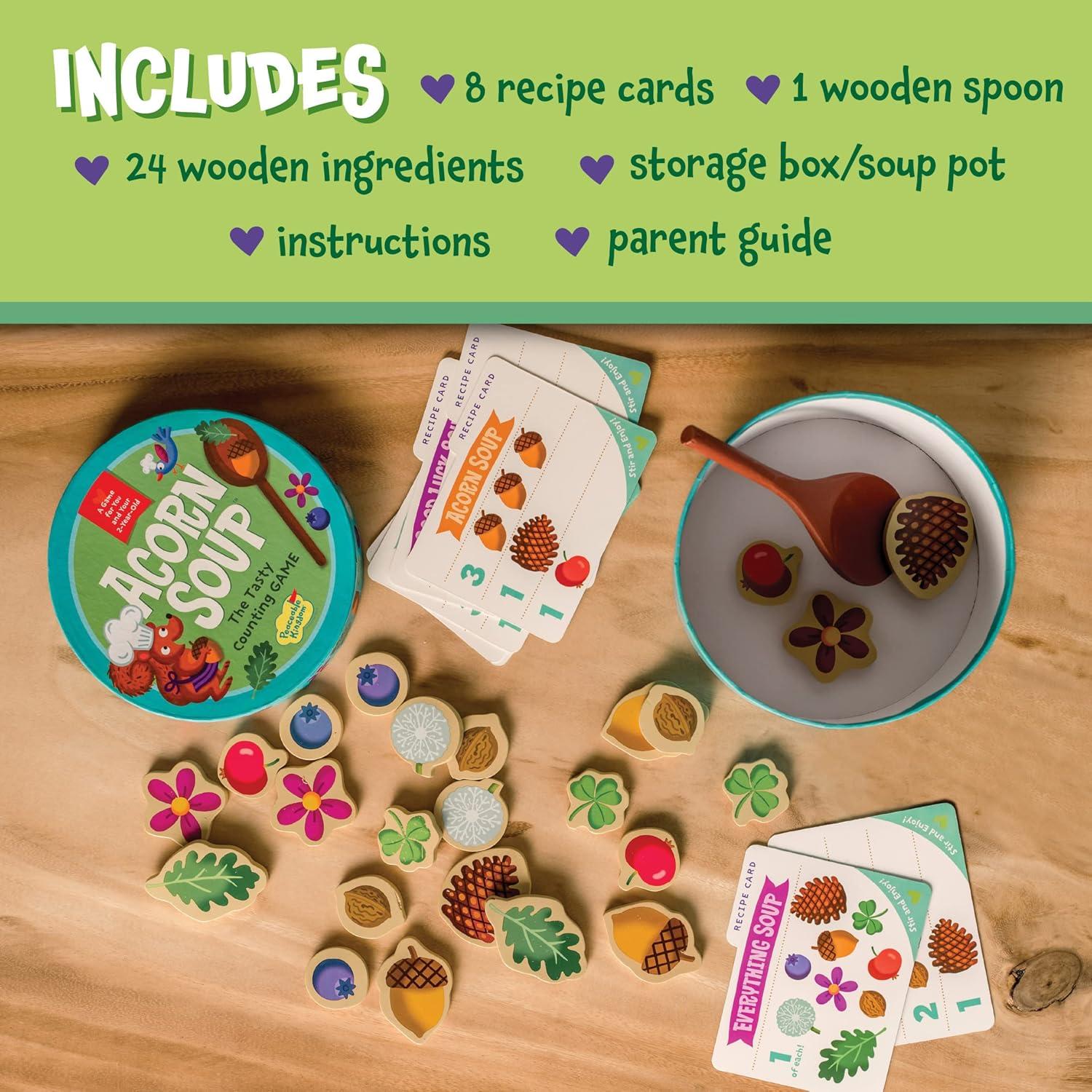 imagePeaceable Kingdom Acorn Soup Game Educational Games for Toddlers Includes Instructions and Parent Guide 2 Year Old and Up