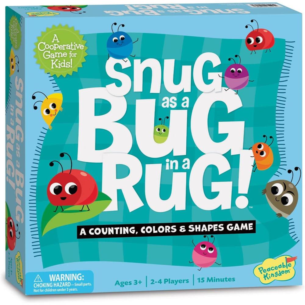 imagePeaceable Kingdom Snug as a Bug in a Rug Award Winning Cooperative Preschool Skills Builder Game for 2 to 4 Kids ages 3